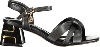 Laura Biagiotti Schoenen, Dames, Zwart, 37 EU, Sandaal met verstelbare enkelband