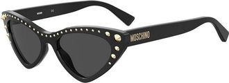 Moschino Sunglasses Cat Eye Full Rim, Havana Frame And Dark Blue Gradient Lens Mos093/s008608