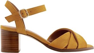 Maison Toufet Antonella Sandal - Dames - Sandalen met hakken - Geel - 41 EU - Leer - Schoenen