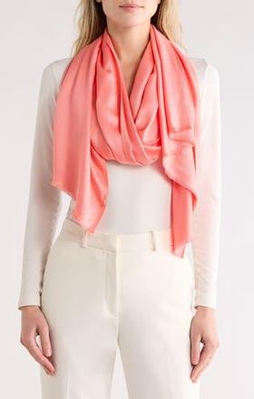 Vince Camuto Oversized Satin Pashmina Wrap in Shell Pink at Nordstrom Rack