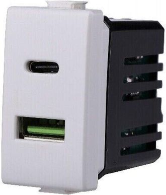 Trade Shop Trade Shop - Serie Bticino Frutti Matix Compatibile Presa Schuko Lan Pulsante Deviatore Usb