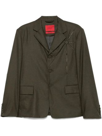 Kusikohc Origami blazer - men - Cupro/Wool/Polyester - 50 - Green