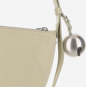 Burberry Womens Mini Shield Bag Beige Leather Calfskin Shoulder