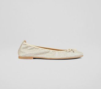L.k. Bennett Womens FL TRILLY BALLERINA FLAT, Gold - Size UK 9