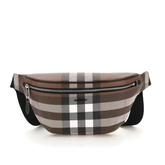 Burberry Dark Birch Brown Check Cason Logo Belt Bag