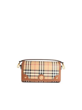 Burberry Note Beige Cotton Blend Bag