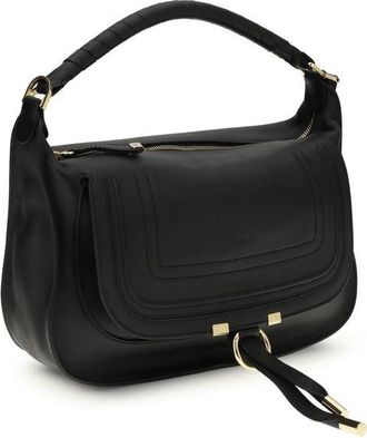 Chlo&eacute; Womens Black Calf Leather Bos Taurus Shoulder Bag