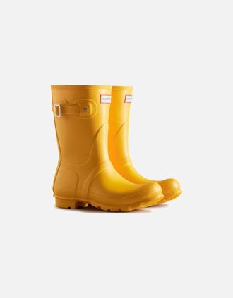 Hunter Womens Original Short Womens Wellingtons - Yellow - Size: 4