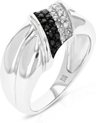 Vir Jewels Sterling Silver Black Diamond Ring (0.30 cttw)