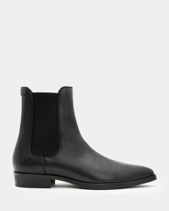 AllSaints Mens Cow Leather Steam Leather Chelsea Boots, Size: UK 12/US 13/EU 46