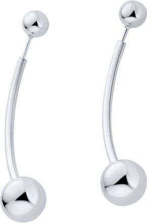 Bling Jewelry Modern Geometric Front/Back Linear Earrings in Silver at Nordstrom Rack