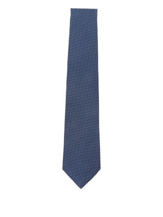 Kiton Polka Dot Print Silk Tie