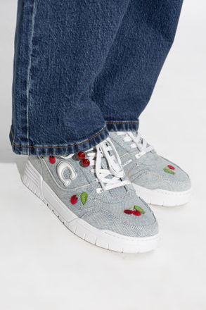 Coach Sports Shoes With Applications, Womens, Light Blue