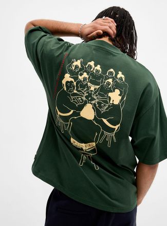 Woodbird Mens Mahjong tournament graphic T-shirt