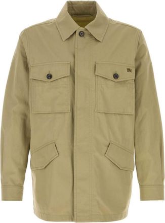 Burberry Green Shirt Collar Jacket