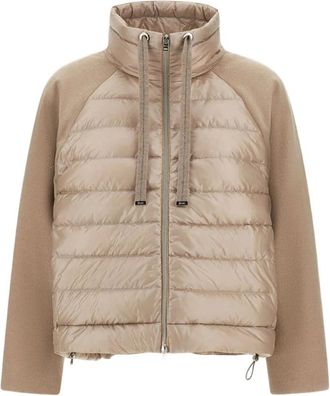 Herno Gewatteerde jas met rits - Dames - Gewatteerde jassen - Beige - XS - Jassen