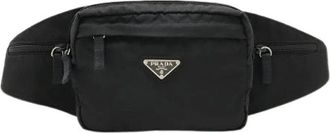 Prada Pre-owned Belt Bags, male, Black, Size: ONE SIZE Pre-owned Nylon 2way Waist Bag