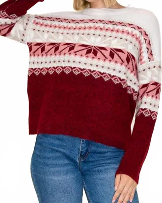 Staccato Sheridan Sweater In Burgundy