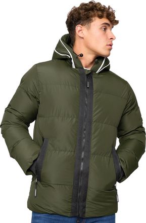 Crosshatch Sandbox Hooded Jacket Mens - Green - Size Large