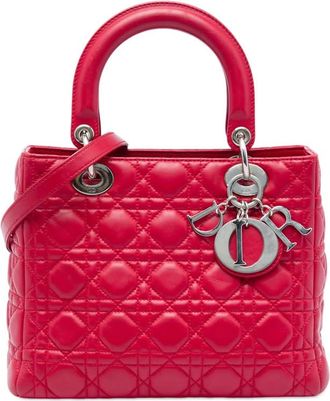 Dior Pre-owned Dior Medium Calfskin Cannage Lady Dior Ladies B1ZFGJJTO26MF0JI
