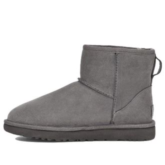 UGG (WMNS) UGG Classic Mini UGG Rubber Logo Grey 1108231-GREY