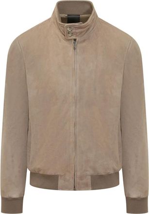 Giocasta 2465Suede 60 Jas - Heren - Bomber jackets - Beige - 2XL - Leer - Jassen
