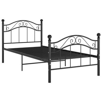 Berkfield Home Bed Frame Black Metal 90x200 cm