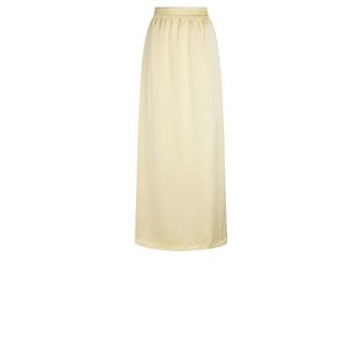 Dante6 Satijnen maxi rok met hoge splitten - Dames - Rokken - Groen - Maat: 2XL Satijn