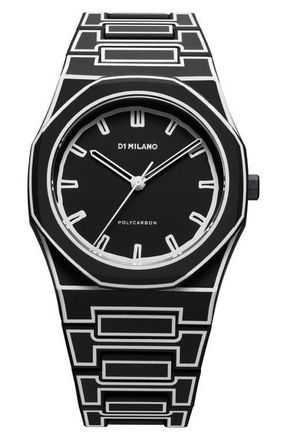 D1 Milano Sketch Polycarbon Bracelet Watch, 40.5mm in Black at Nordstrom
