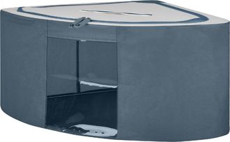 KASANOVA Scatola armadio angolare 63x28x48 cm doppia cerniera blu