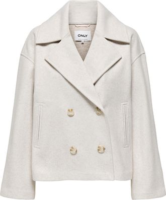 Only Kurzjacke ONLY ONLMALIKA LIFE JACKET OTW, Damen, Gr. XL, whisper wei&szlig; detail:melange, Web, Obermaterial: 100% Polyester, meliert, h&uuml;ftbedeckend, tiefe