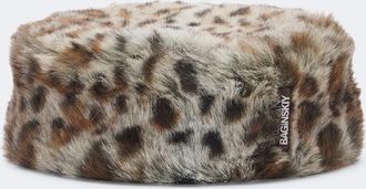 Ruslan Baginskiy Cappello in teddy con stampa leopardata