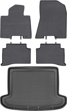 OEM Hyundai Tucson Iii Suv De 2015 (juego) - Alfombrillas De Goma Para Coche + Alfombrilla Para Maletero