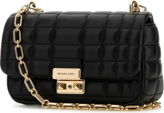 Michael Kors Womens Black Leather Small Tribeca Shoulder Bag Borse A Tracolla