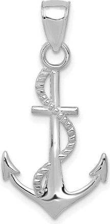Diamond2Deal 14k Gold Polished Anchor Rope Pendant