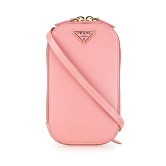 Prada Crossbody Tas Leer Roze