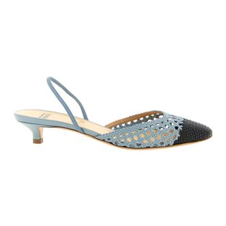 Francesco Russo R1P1021 Slingbacks - female - Francesco Russo - Pumps - Blue - 7 UK - Shoes