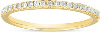 Pompeii3 1/5CT Lab Grown Diamond Wedding Ring Womens Stackable Band 10k Yellow Gold