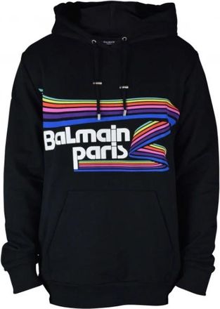 Balmain Oversized Hoodie - Heren - Hoodies - Zwart - M - Katoen - Hoodies & sweatvesten