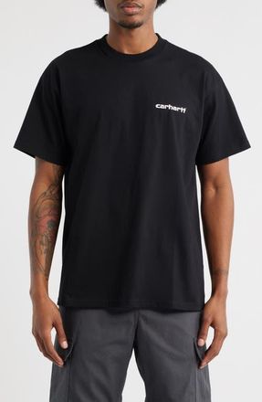 Carhartt Work in Progress Archive Lines Organic Cotton Graphic T-Shirt in Black at Nordstrom, Size Xx-Large