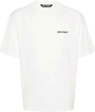 Palm Angels T-Shirts, male, White, Size: XL Classic Logo Slim Tee Off White