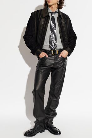 Versace Leather Jacket, Mens, Black