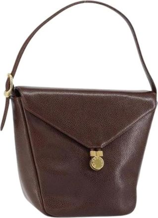 Givenchy Pre-owned Shoulder Bags, female, Brown, Size: ONE SIZE Pre-owned Leather Shoulder Bag