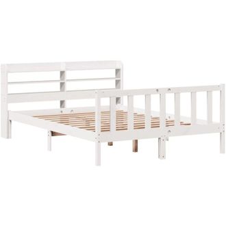 vidaXL Bed Frame without Mattress White 160x200 cm Solid Wood Pine vidaXL