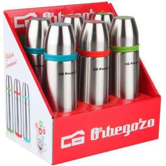 Orbegozo Orbegozo - Set Termos Identificador De Bebidas - Acero Inoxidable Resistente - Bandas De Colores - Sistema Antiderrame - Conserva Temperatura Por Hora