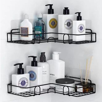 OEM Estante Para Ducha, Estante De Almacenamiento Para Ba&ntilde;o, Organizador De Ducha Esquinero Con Ganchos/jabonera, Estante Para Ducha Sin Taladrar, Estante
