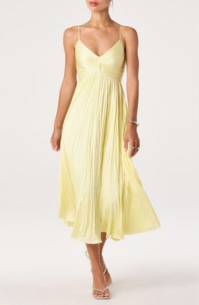 ASTR the Label Maeve Midi Dress in Butter Yellow at Nordstrom, Size Medium