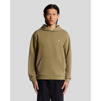 Lyle & Scott Mens And Diagonal Weave Hoodie in Green Cotton - Size X-Large