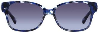 Kate Spade New York trulee 55mm gradient square sunglasses in Blue Havana/Dark Grey Sf at Nordstrom