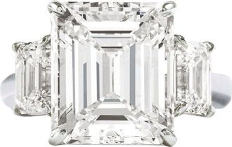 Verde 5ct IGI Certified Lab Grown Emerald Cut Diamond Ring